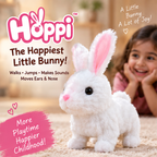Hoppi Walking & Jumping Rabbit Toy with Sound for Kids | (Free 2 AA Batteries Included)